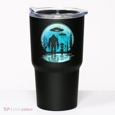 Alien And Bigfoot Moon Tumbler