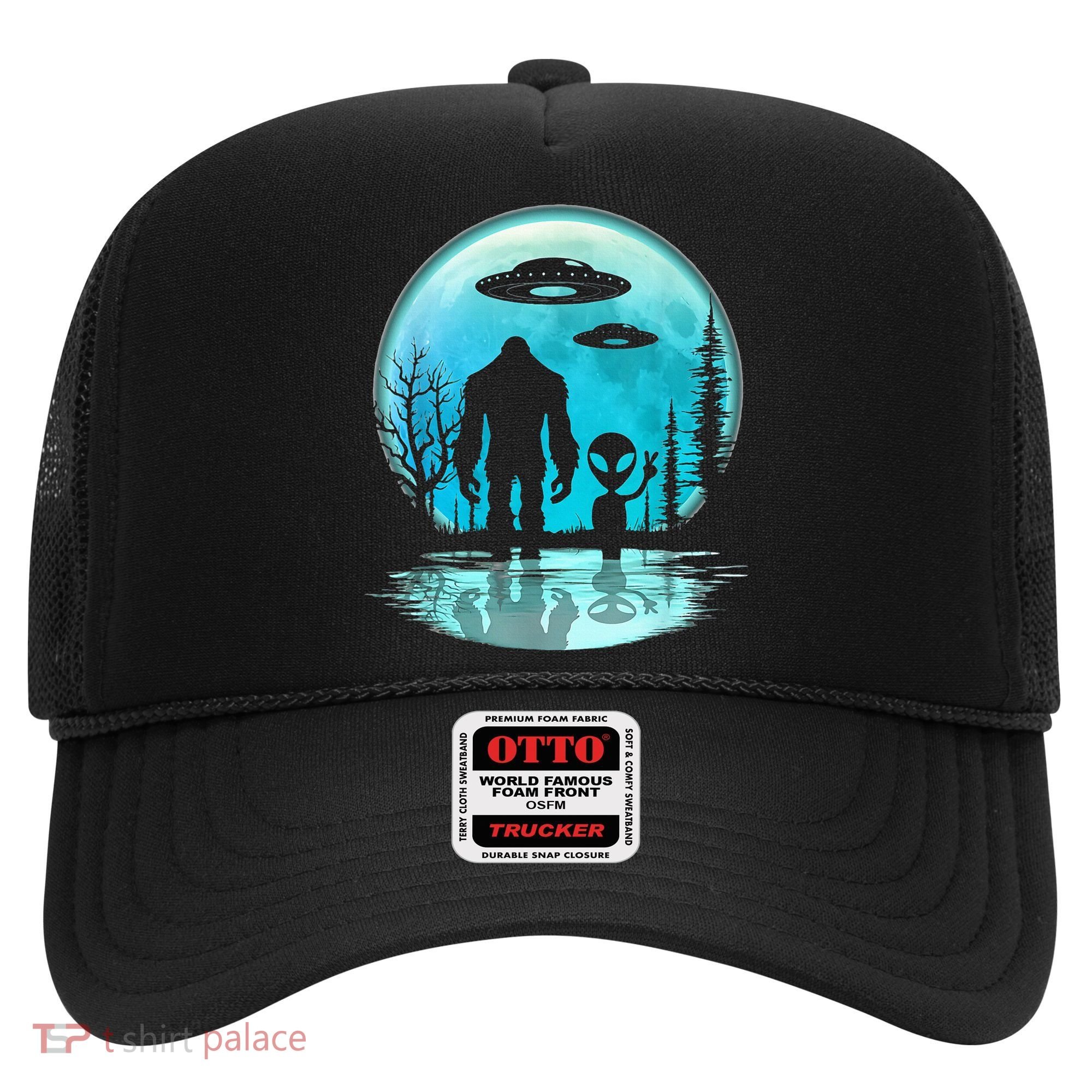 Alien And Bigfoot Moon Hat
