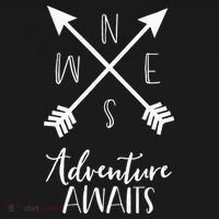Adventure Awaits Boho Hiking Travel Arrows Compass Hoodie thumb 7