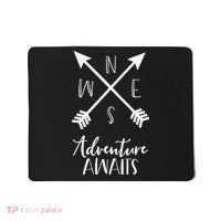 Adventure Awaits Boho Hiking Travel Arrows Compass Mousepad thumb 0