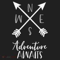 Adventure Awaits Boho Hiking Travel Arrows Compass Golf Towel thumb 3