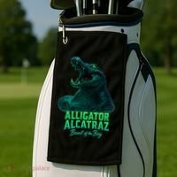 Alligator Alcatraz Beast Of The Bay Golf Towel thumb 2