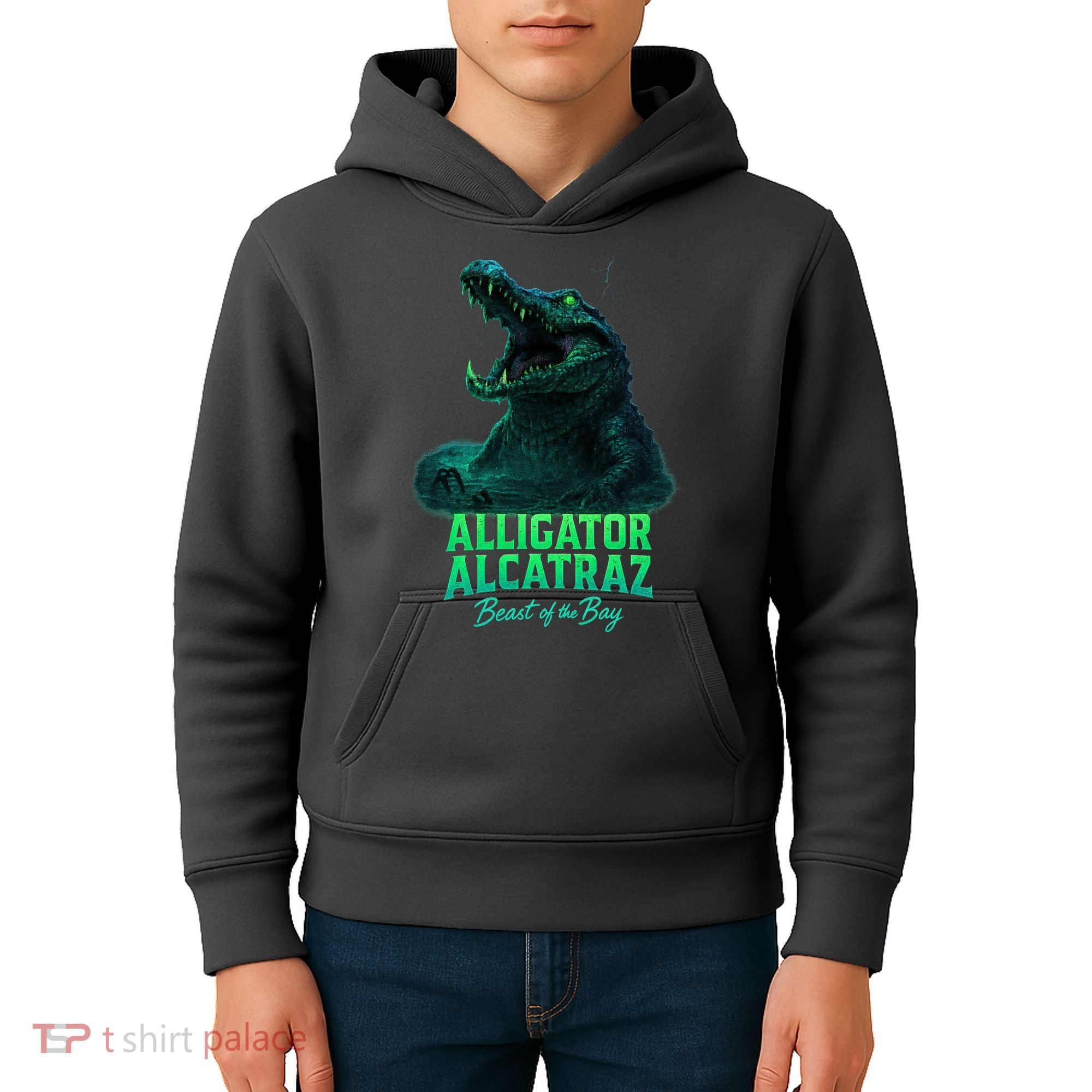 Alligator Alcatraz Beast Of The Bay Kids Hoodie
