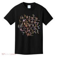 Armenian Alphabet Birds Armenia Symbols Kids T-Shirt thumb 0