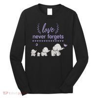 Alzheimers And Brain Awareness Love Never Forgets Purple Long Sleeve Shirt thumb 0