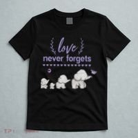 Alzheimers And Brain Awareness Love Never Forgets Purple T-Shirt thumb 5