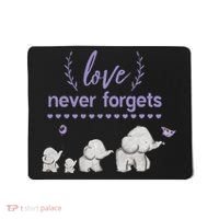 Alzheimers And Brain Awareness Love Never Forgets Purple Mousepad thumb 0
