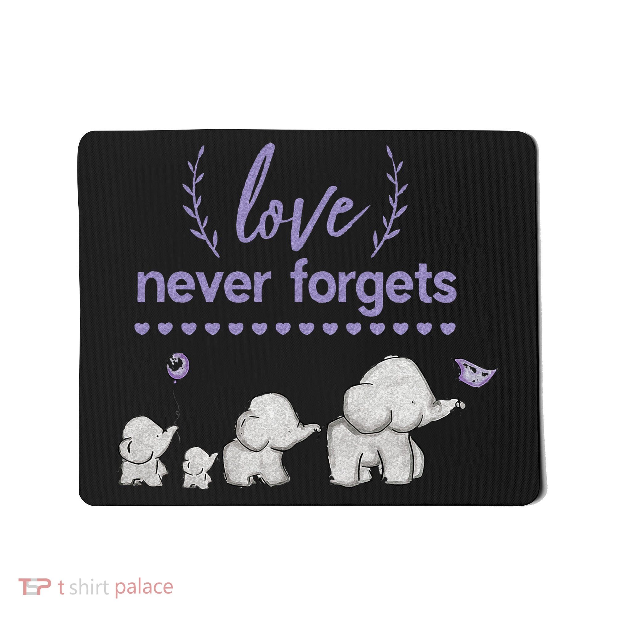 Alzheimers And Brain Awareness Love Never Forgets Purple Mousepad