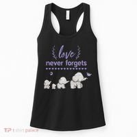 Alzheimers And Brain Awareness Love Never Forgets Purple Women's Tank Top thumb 0