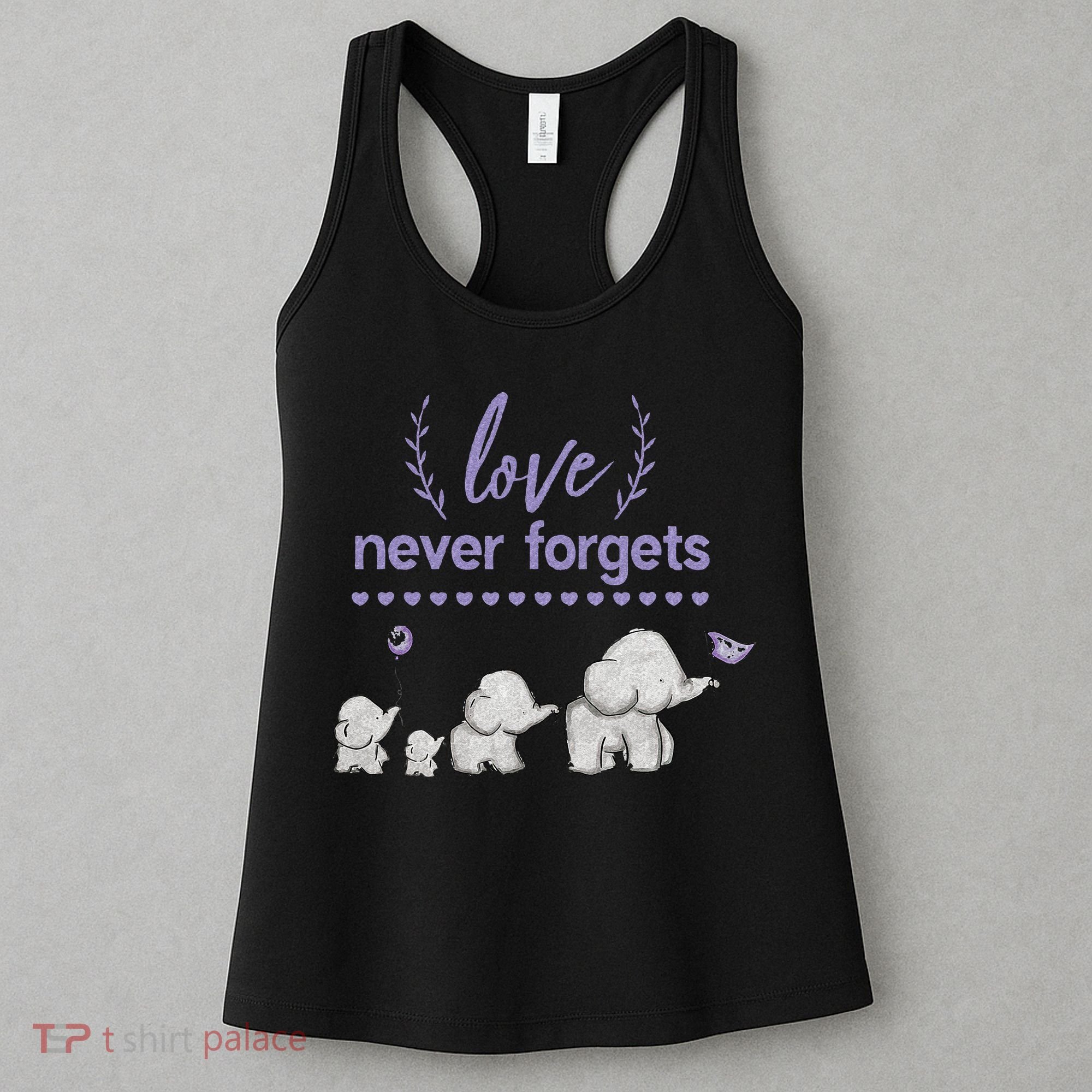 Alzheimers And Brain Awareness Love Never Forgets Purple Women's Tank Top