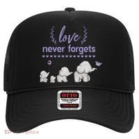 Alzheimers And Brain Awareness Love Never Forgets Purple Hat thumb 0