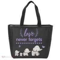 Alzheimers And Brain Awareness Love Never Forgets Purple Tote Bag thumb 0