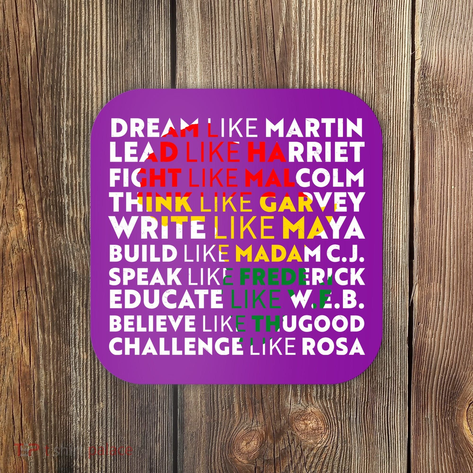 African American Black History Historical Figures Coaster