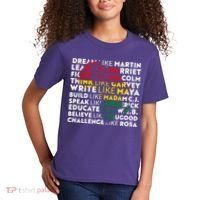 African American Black History Historical Figures Kids T-Shirt thumb 2