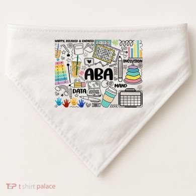 Aba Applied Behavior Analysis Bcba Behavior Analyst Autism USA-Made Doggie Bandana