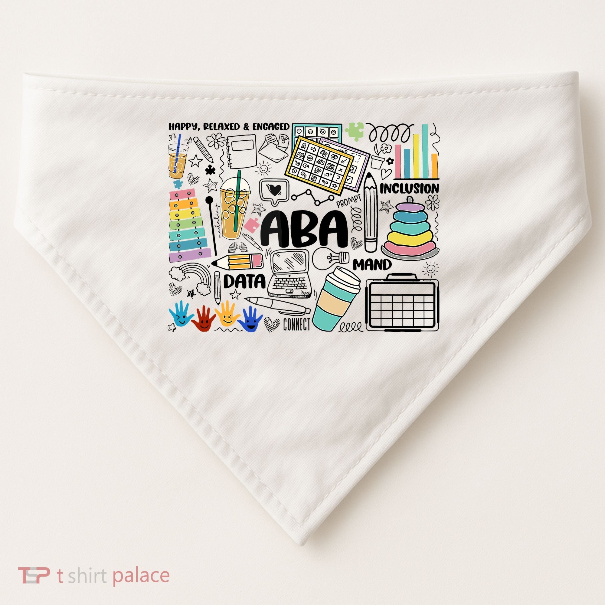 Aba Applied Behavior Analysis Bcba Behavior Analyst Autism USA-Made Doggie Bandana