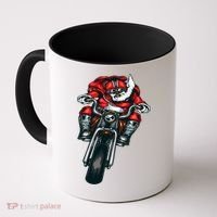 African American Black Biker Santa Claus Christmas Gift Coffee Mug thumb 0