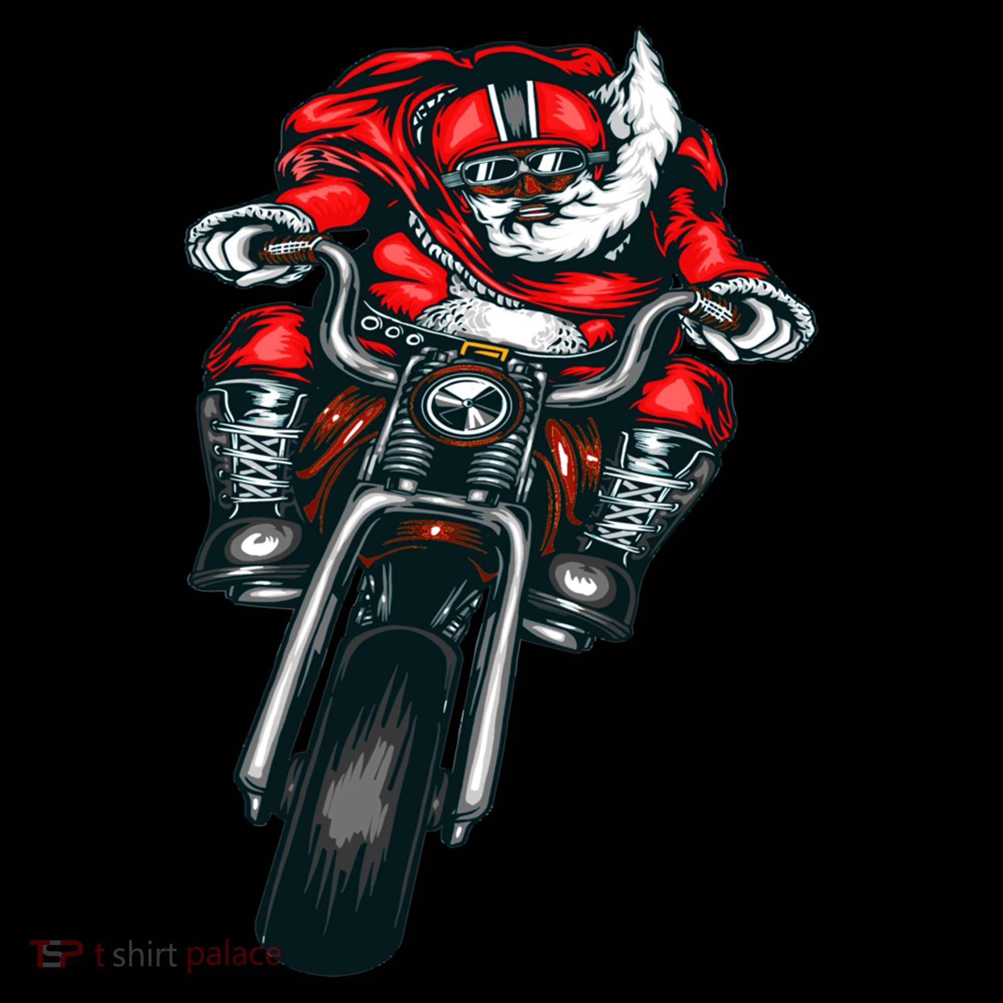 African American Black Biker Santa Claus Christmas Gift Coffee Mug