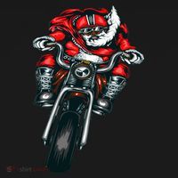 African American Black Biker Santa Claus Christmas Gift Women's Hoodie thumb 2