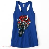 African American Black Biker Santa Claus Christmas Gift Women's Tank Top thumb 0