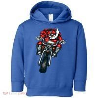African American Black Biker Santa Claus Christmas Gift Toddler Hoodie thumb 0
