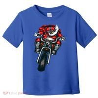 African American Black Biker Santa Claus Christmas Gift Toddler T-Shirt thumb 0
