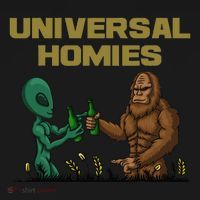 Aliens and bigfoot are homies Long Sleeve Shirt thumb 2