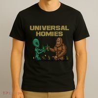 Aliens and bigfoot are homies T-Shirt thumb 3