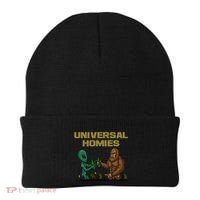 Aliens and bigfoot are homies Beanie thumb 0