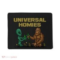 Aliens and bigfoot are homies Mousepad thumb 0