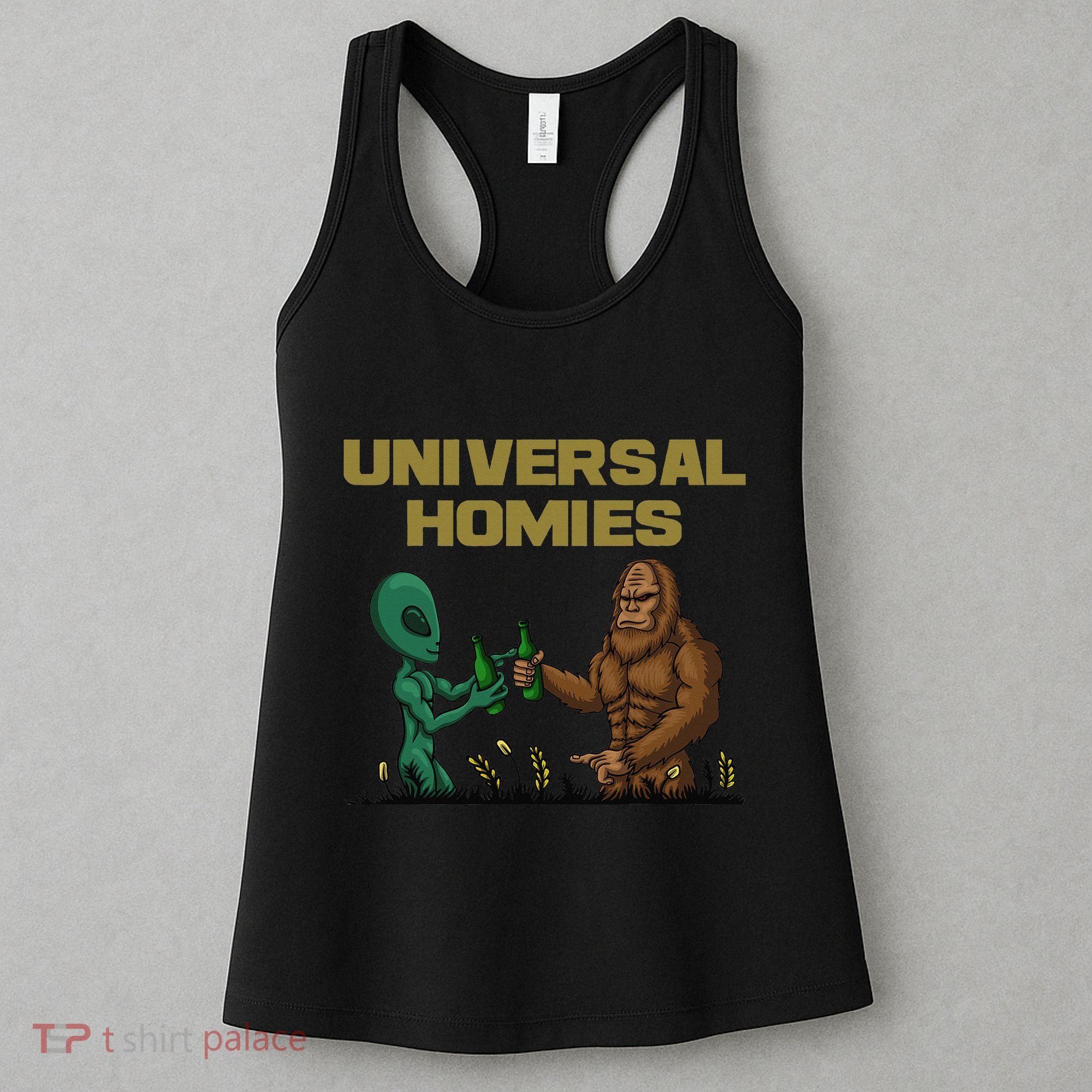 Aliens and bigfoot are homies Women's Tank Top