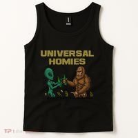 Aliens and bigfoot are homies Tank Top thumb 2