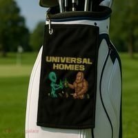 Aliens and bigfoot are homies Golf Towel thumb 2