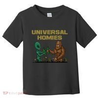 Aliens and bigfoot are homies Toddler T-Shirt thumb 0