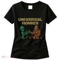 Aliens and bigfoot are homies Women's T-Shirt thumb 0