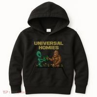 Aliens and bigfoot are homies Kids Hoodie thumb 0