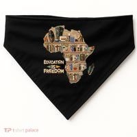 African American Black History Education Is Freedom USA-Made Doggie Bandana thumb 0