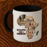 African American Black History Education Is Freedom Coffee Mug thumb 2