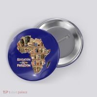 African American Black History Education Is Freedom Button thumb 0