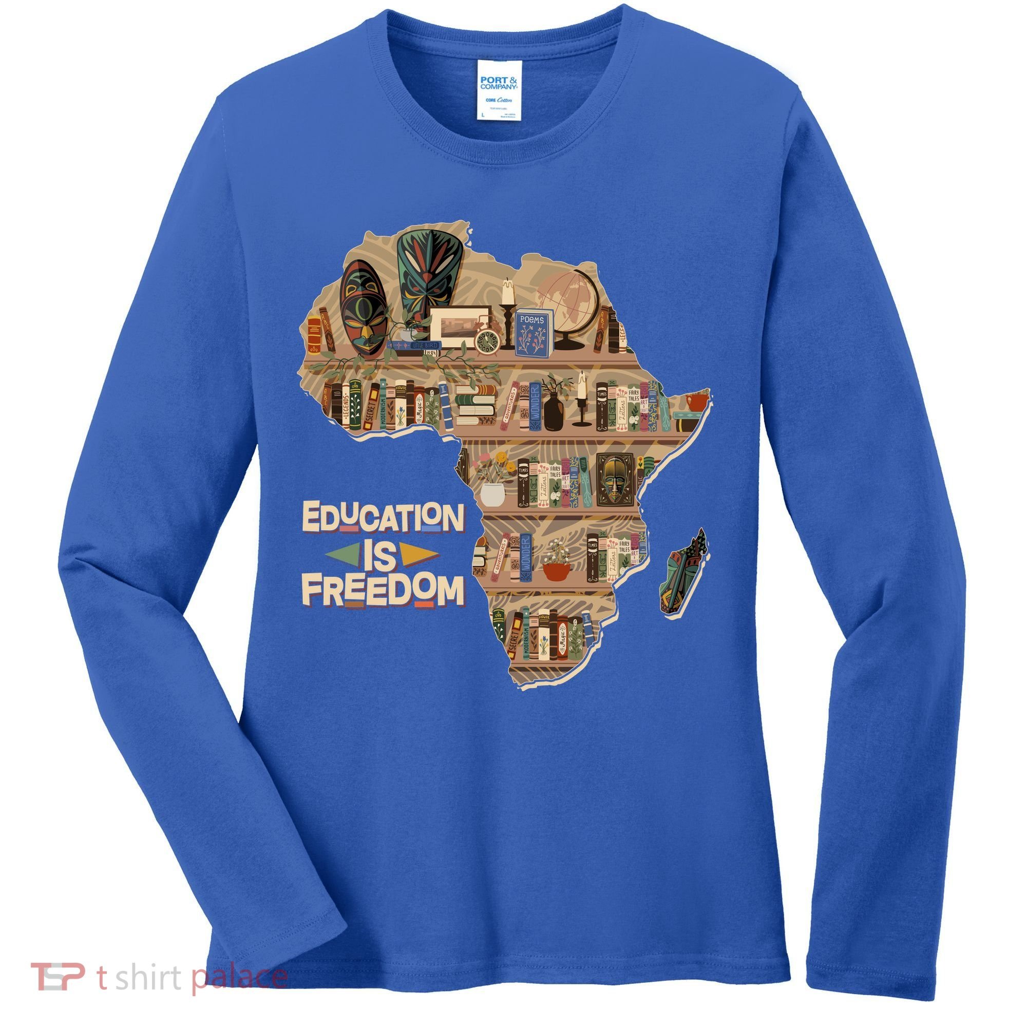 African American Black History Education Is Freedom Women's Long Sleeve Shirt