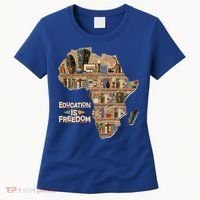 African American Black History Education Is Freedom Women's T-Shirt thumb 0