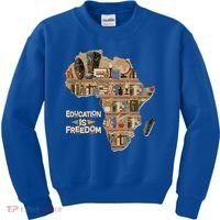 African American Black History Education Is Freedom Kids Sweatshirt thumb 0
