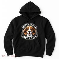 Adopt A Beagle Save A Life Advocating Adoption Hoodie thumb 0
