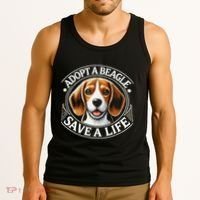 Adopt A Beagle Save A Life Advocating Adoption Tank Top thumb 3