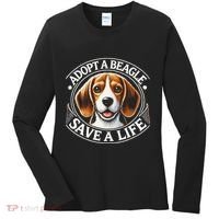 Adopt A Beagle Save A Life Advocating Adoption Women's Long Sleeve Shirt thumb 0