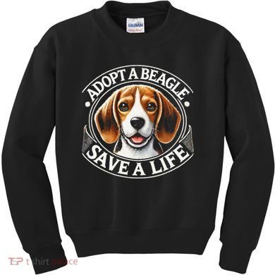Adopt A Beagle Save A Life Advocating Adoption Kids Sweatshirt