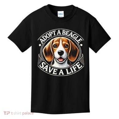 Adopt A Beagle Save A Life Advocating Adoption Kids T-Shirt