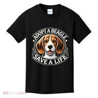 Adopt A Beagle Save A Life Advocating Adoption Kids T-Shirt thumb 0