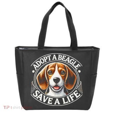 Adopt A Beagle Save A Life Advocating Adoption Tote Bag