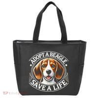 Adopt A Beagle Save A Life Advocating Adoption Tote Bag thumb 0